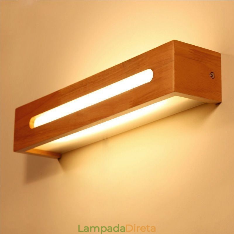 Luminária de parede moderna de madeira, luzes de corredor de entrada, luz de parede de cabeceira nórdica