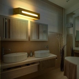 Luminária de parede moderna de madeira, luzes de corredor de entrada, luz de parede de cabeceira nórdica