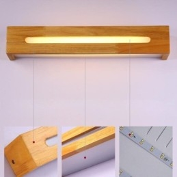 Luminária de parede moderna de madeira, luzes de corredor de entrada, luz de parede de cabeceira nórdica