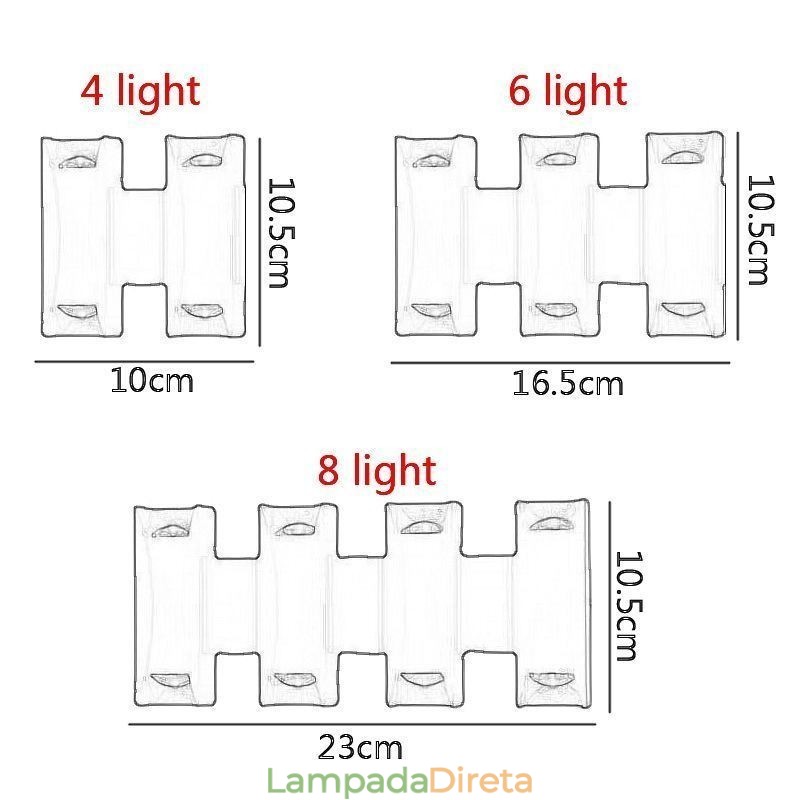 Luminária de parede à prova d'água moderna de alumínio para varanda de jardim montada na superfície