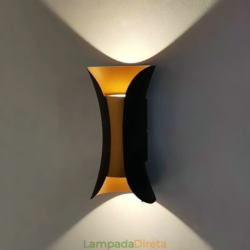 Luminária de parede moderna à prova d'água para pátio, varanda, corredor