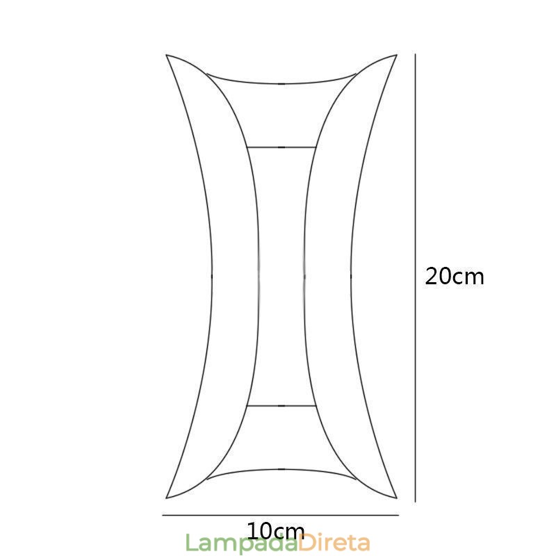 Luminária de parede moderna à prova d'água para pátio, varanda, corredor