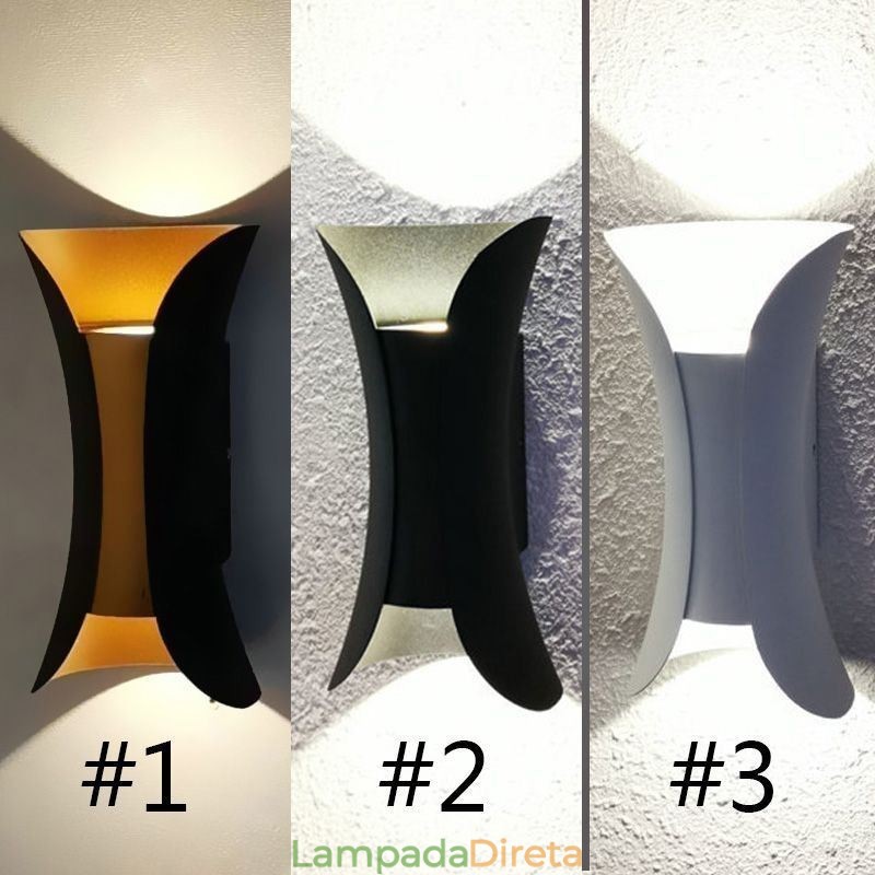 Luminária de parede moderna à prova d'água para pátio, varanda, corredor