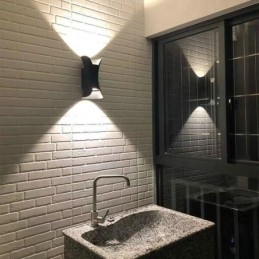 Luminária de parede moderna à prova d'água para pátio, varanda, corredor