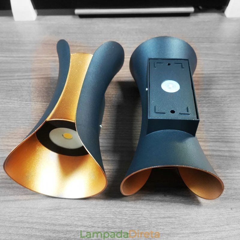 Luminária de parede moderna à prova d'água para pátio, varanda, corredor