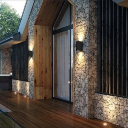 Luminária de parede moderna e simples em alumínio para decoração de interiores