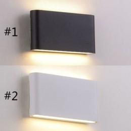 Luminária de parede à prova d'água moderna simples de alumínio para decoração de interiores