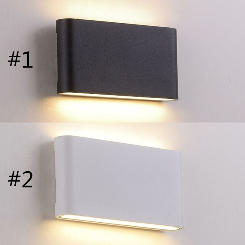 Luminária de parede à prova d'água moderna simples de alumínio para decoração de interiores