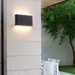 Luminária de parede à prova d'água moderna simples de alumínio para decoração de interiores