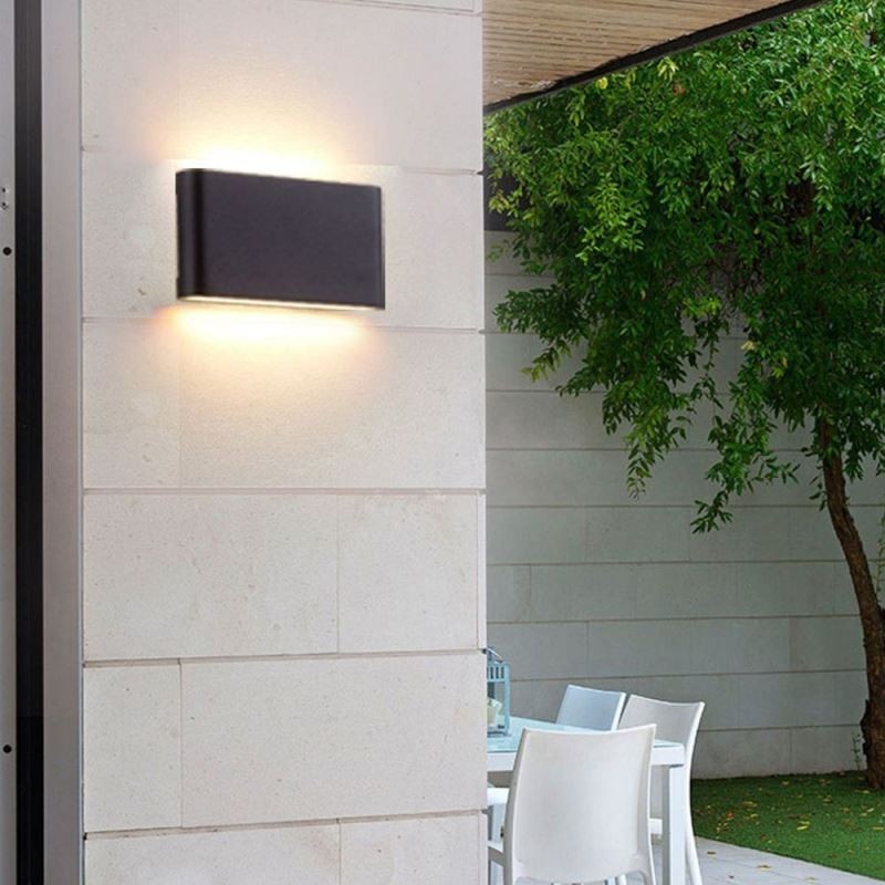 Luminária de parede à prova d'água moderna simples de alumínio para decoração de interiores