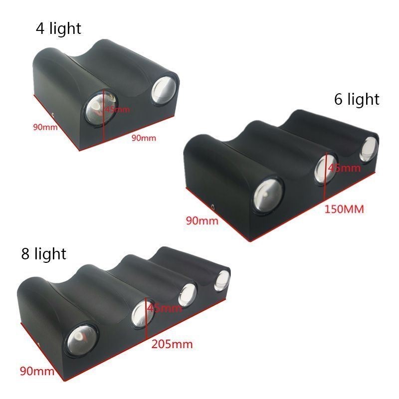 Luminária de parede de alumínio para varanda, superfície montada, luz de varanda