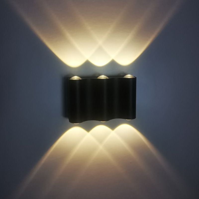 Luminária de parede de alumínio para varanda, superfície montada, luz de varanda