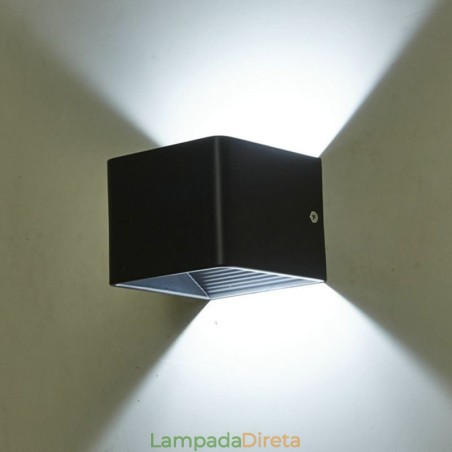 Luminária de parede de alumínio para varanda, superfície montada, cubo, luz de varanda Luminária de parede de alumínio para varanda, superfície montada, cubo, luz de varanda