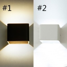 Luminária de parede de alumínio para varanda, superfície montada, cubo, luz de varanda