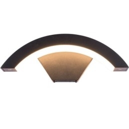 Luminária de parede minimalista de alumínio para jardim, à prova d'água, em formato de crescente