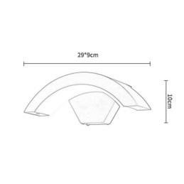 Luminária de parede minimalista de alumínio para jardim, à prova d'água, em formato de crescente