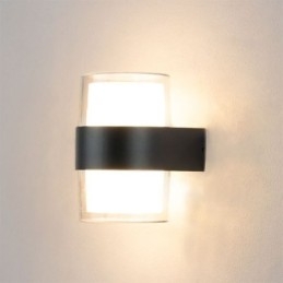Luminária de parede minimalista acrílica à prova d'água para pátio