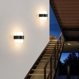 Luminária de parede minimalista acrílica à prova d'água para pátio