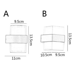 Luminária de parede minimalista acrílica à prova d'água para pátio