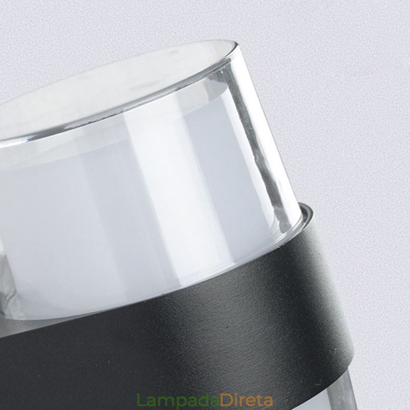Luminária de parede minimalista acrílica à prova d'água para pátio