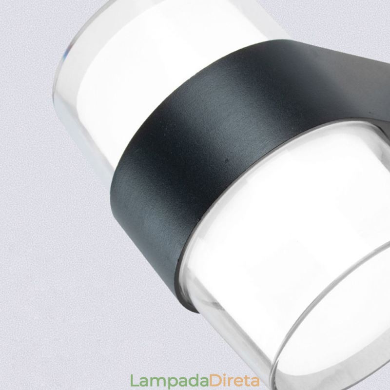 Luminária de parede minimalista acrílica à prova d'água para pátio