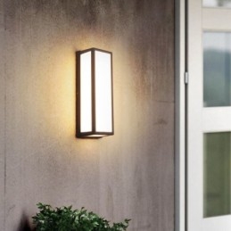 Luminária de parede retangular moderna à prova d'água para varanda de vila
