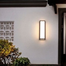 Luminária de parede retangular moderna à prova d'água para varanda de vila