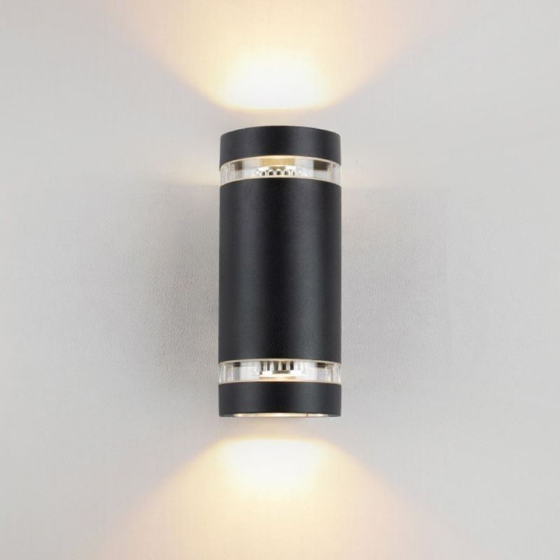 Luminária de parede à prova d'água para cima e para baixo, luminária de parede de cabeça dupla de alumínio