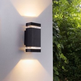 Luminária de parede simples de alumínio, luminária de parede à prova d'água, varanda e pátio