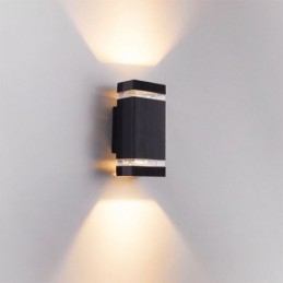 Luminária de parede simples de alumínio, luminária de parede à prova d'água, varanda e pátio