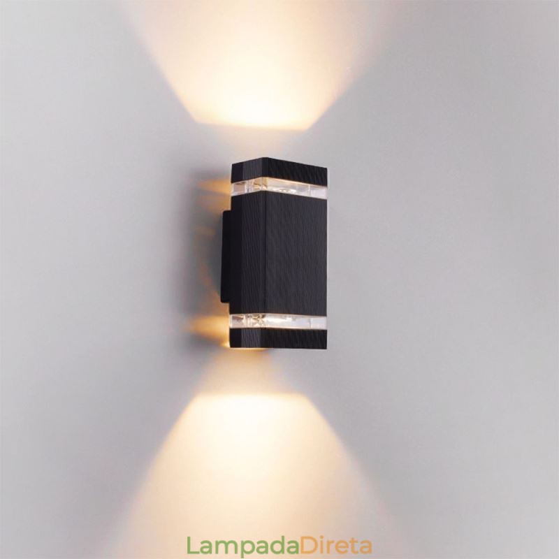 Luminária de parede simples de alumínio, luminária de parede à prova d'água, varanda e pátio