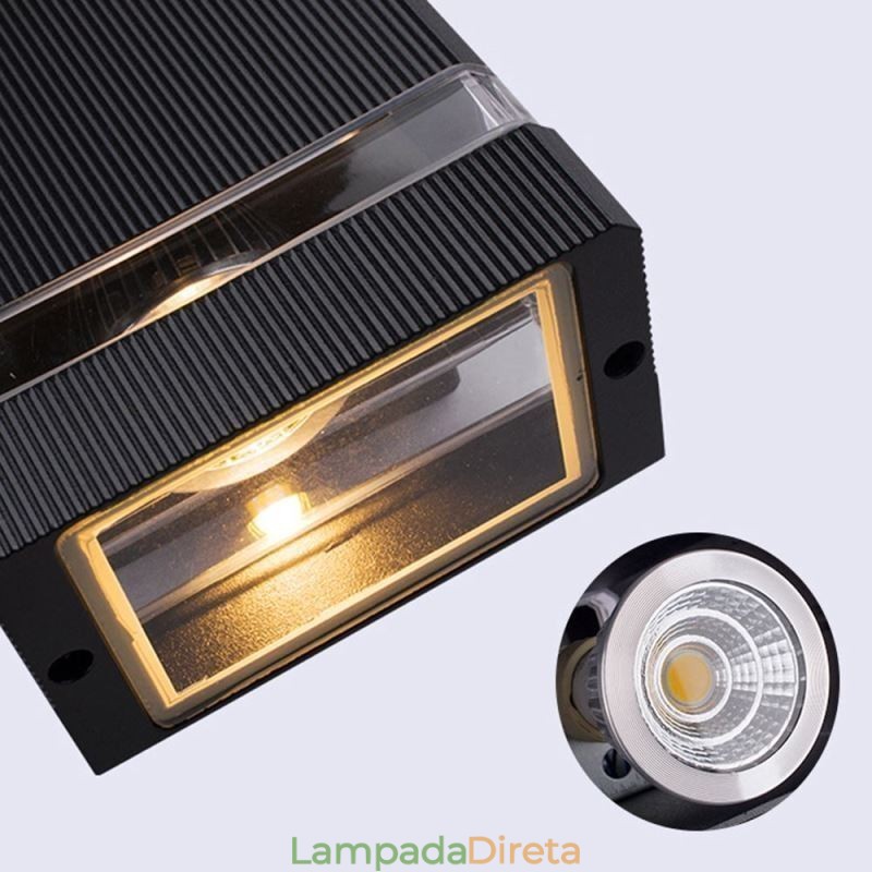 Luminária de parede simples de alumínio, luminária de parede à prova d'água, varanda e pátio