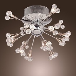 Moderno Contemporâneo Cristal Cromado Metal Montagem Embutida