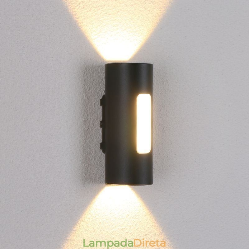 Luminária de parede impermeável de alumínio para pátio