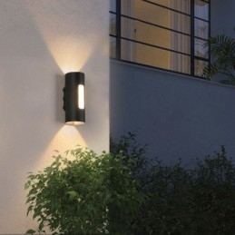 Luminária de parede impermeável de alumínio para pátio