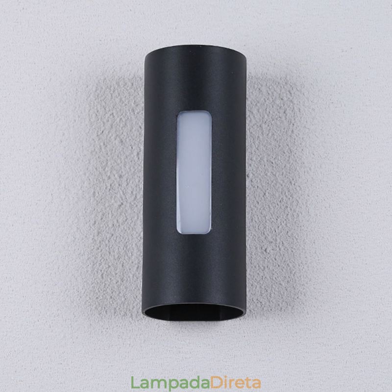 Luminária de parede impermeável de alumínio para pátio