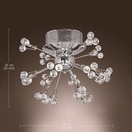 Moderno Contemporâneo Cristal Cromado Metal Montagem Embutida