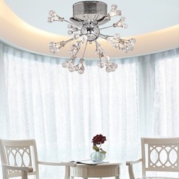 Moderno Contemporâneo Cristal Cromado Metal Montagem Embutida