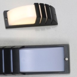 Luminária de parede impermeável para varanda externa, luminária de alumínio preta, luz para pátio e jardim