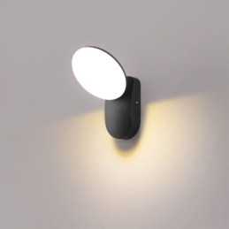 Luminária de parede moderna minimalista de alumínio para jardim, à prova d'água, em formato de crescente