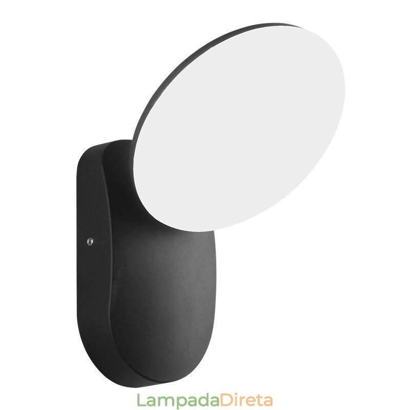 Luminária de parede moderna minimalista de alumínio para jardim, à prova d'água, em formato de crescente
