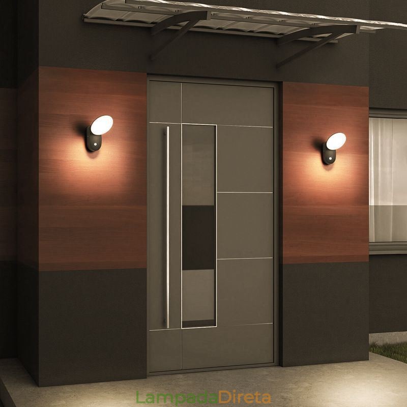 Luminária de parede moderna minimalista de alumínio para jardim, à prova d'água, em formato de crescente