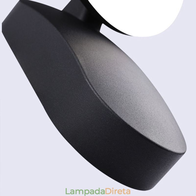 Luminária de parede moderna minimalista de alumínio para jardim, à prova d'água, em formato de crescente