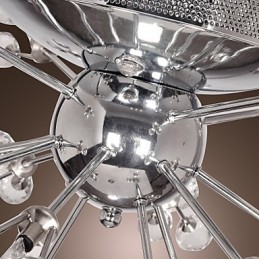 Moderno Contemporâneo Cristal Cromado Metal Montagem Embutida
