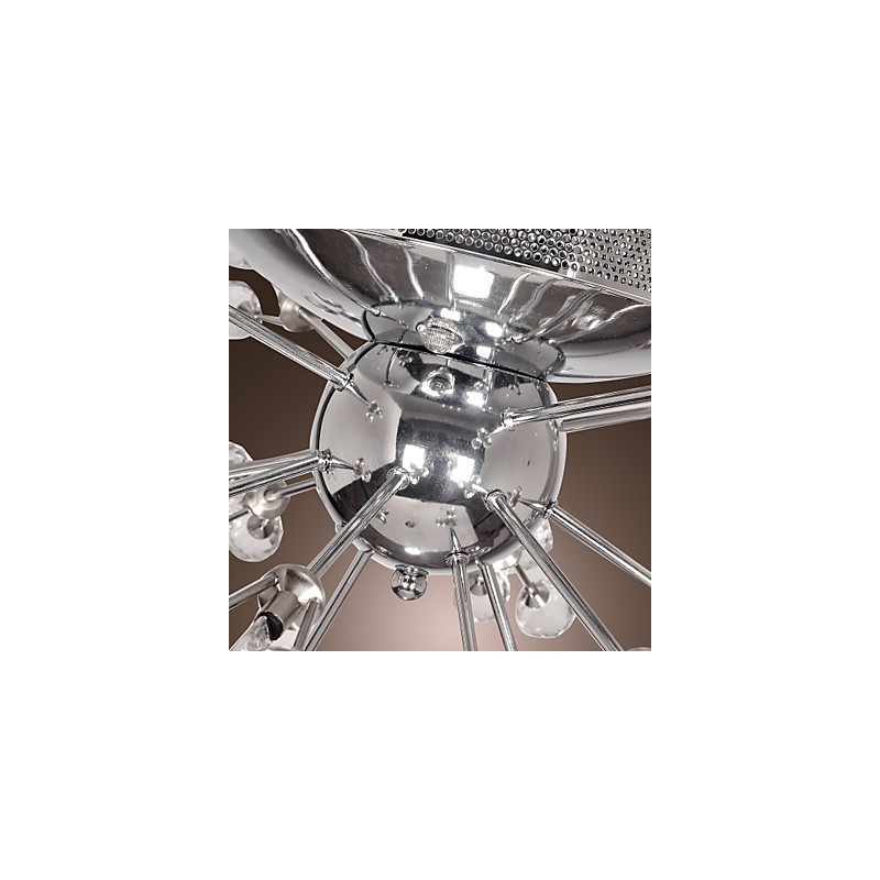 Moderno Contemporâneo Cristal Cromado Metal Montagem Embutida