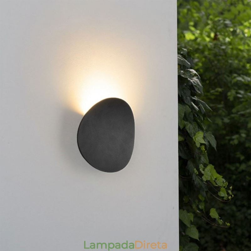 Luminária de parede de alumínio para jardim externo, iluminação para varanda