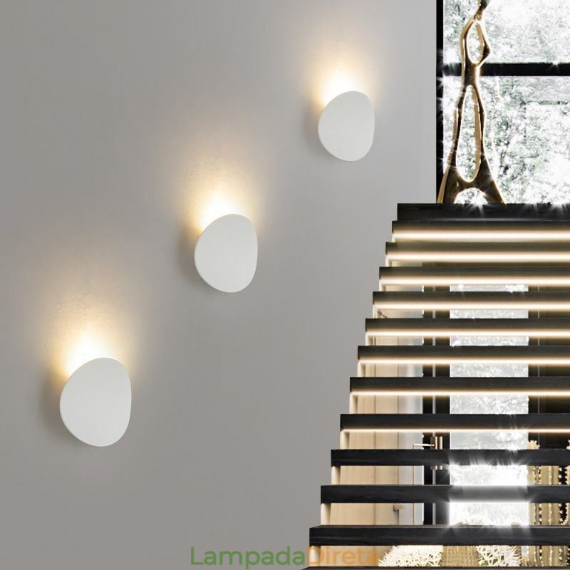 Luminária de parede de alumínio para jardim externo, iluminação para varanda
