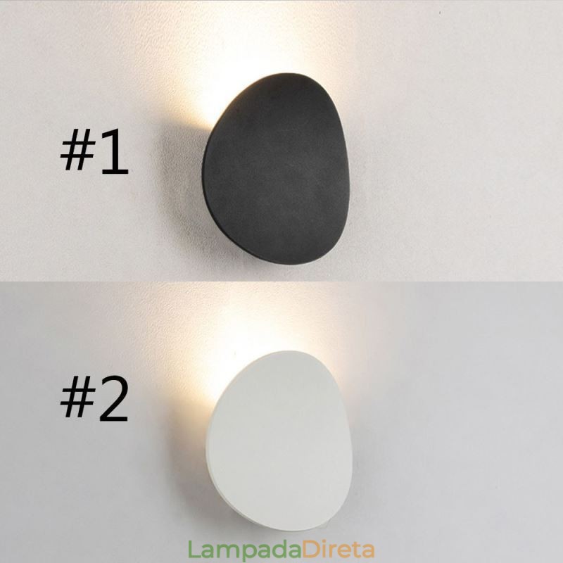 Luminária de parede de alumínio para jardim externo, iluminação para varanda