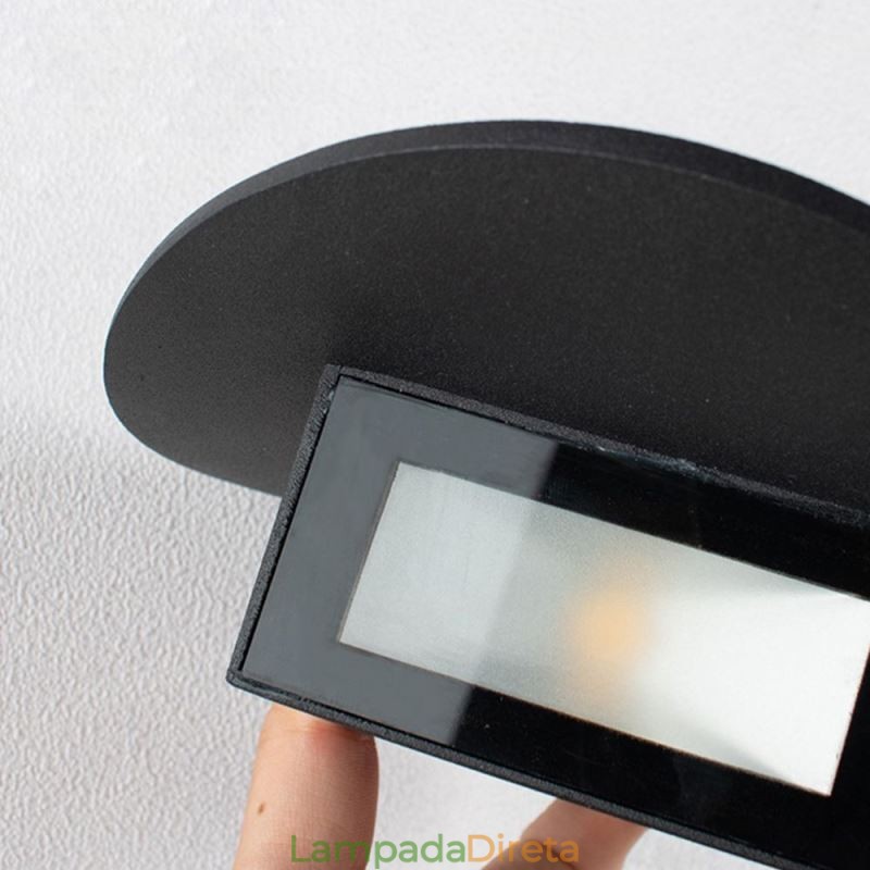 Luminária de parede de alumínio para jardim externo, iluminação para varanda