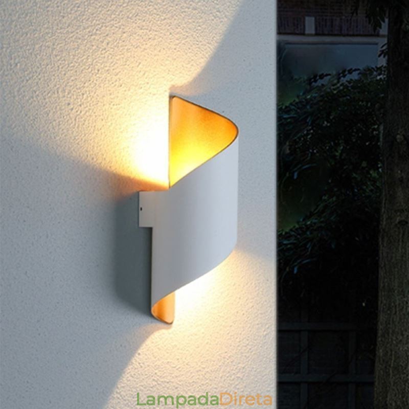 Luminária de parede de alumínio à prova d'água Luminária de parede Pátio Varanda